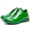 Cheap Mauri 8900/2 Baby Crocodile / Embossed Patent Sneakers Leaf Green LeafGreen