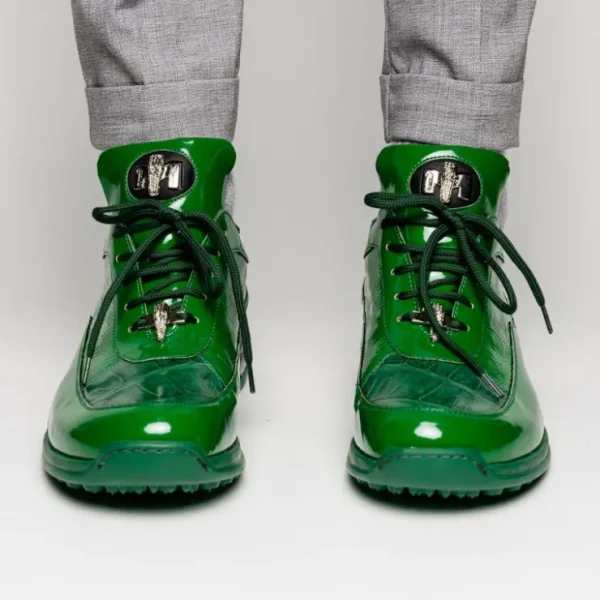 mauri__baby_crocodile__em_11.webp Cheap Mauri 8900/2 Baby Crocodile / Embossed Patent Sneakers Leaf Green LeafGreen