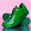 Cheap Mauri 8900/2 Baby Crocodile / Embossed Patent Sneakers Leaf Green LeafGreen