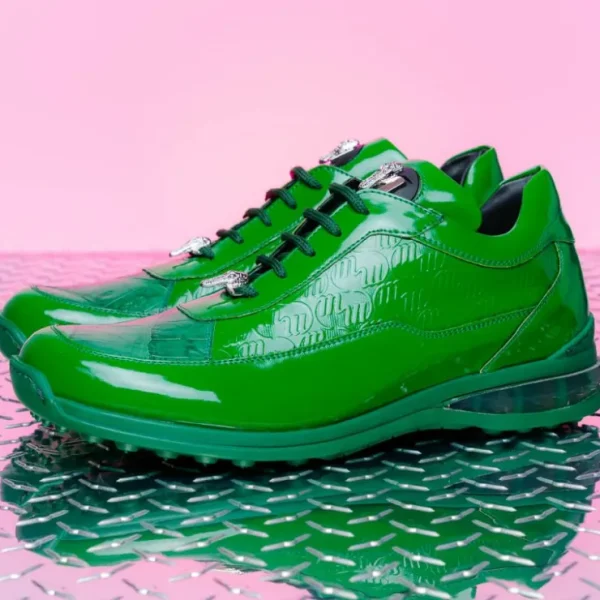 mauri__baby_crocodile__em_6-1.webp Cheap Mauri 8900/2 Baby Crocodile / Embossed Patent Sneakers Leaf Green LeafGreen