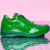 Cheap Mauri 8900/2 Baby Crocodile / Embossed Patent Sneakers Leaf Green LeafGreen