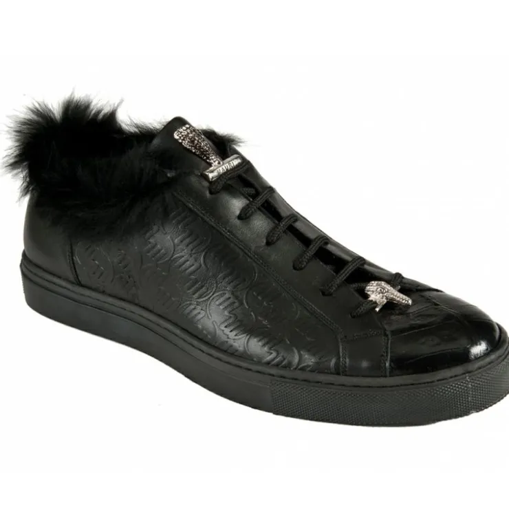 Shop Mauri 8591 Baby Crocodile / Nappa Shoes (Special Order) Black