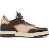 Clearance Mauri 8423 Baby Crocodile & Nappa Sneakers Sport Rust / Dune Dirty Gold SportRust/DuneDirtyGold