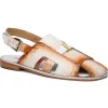 Hot Mauri 1674/5 Barbados Alligator Sandals White / Dirty Cognac