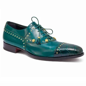 Shop Mauri 4901 Body Alligator / Calfskin Shoes Hunter Green HunterGreen