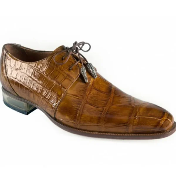 Fashion Mauri 4851/2 Body Alligator Dress Shoes (Special Order) Mustard