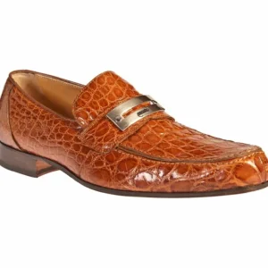 New Mauri 4885/1 Body Alligator Shoes (Special Order) Cognac