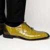 New Mauri 4975 Body Alligator Shoes Money Green / Khaki (Special Order)