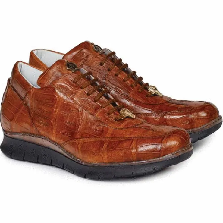 Hot Mauri 8932 Borromini Crocodile Sneakers (Special Order) Cognac