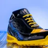 Shop Mauri 8900/2 Bubble Crocodile & Embossed Sneakers Black/Yellow