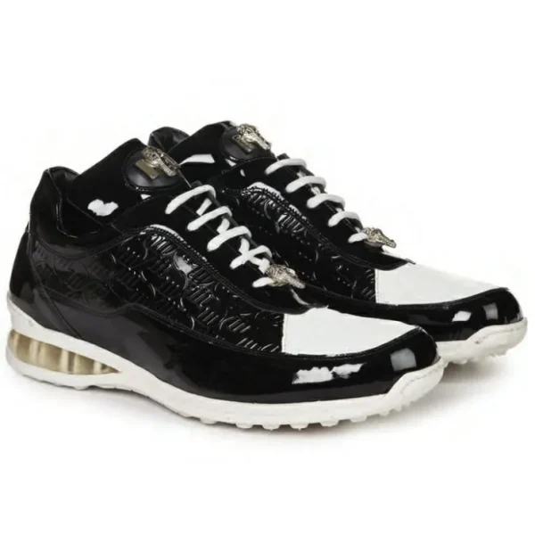 mauri__bubble_patent_leat_0.webp Clearance Mauri 8900/2 Bubble Patent Leather Embossed Baby Croc Black / White (Special Order) Black/White