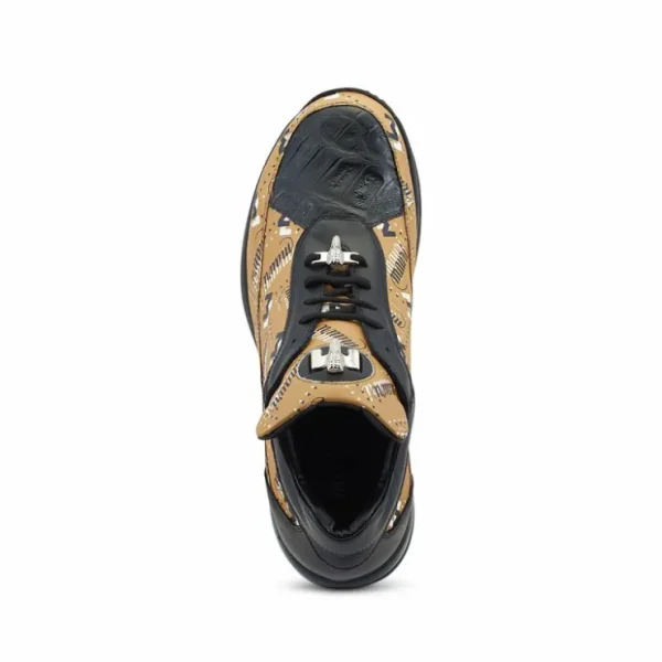 mauri__calfskin__baby_cro_1-4.webp Store Mauri 8900/2 Calfskin / Baby Croco Sneakers Mustard / Black / White