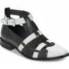 Sale Mauri 3025 Cervaro Crocodile & Ostrich Sandals Gray / White Gray/White