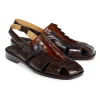 Flash Sale Mauri 1867 Chimera Ostrich Leg & Hornback Sandals Brown / Camel (Special Order) Brown/Camel