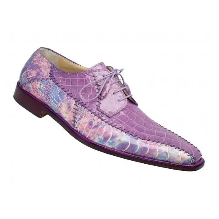 Shop Mauri 4381 Cotton Candy Crocodile/Ostrich Shoes (Special Order) Fuschia/Amethyst