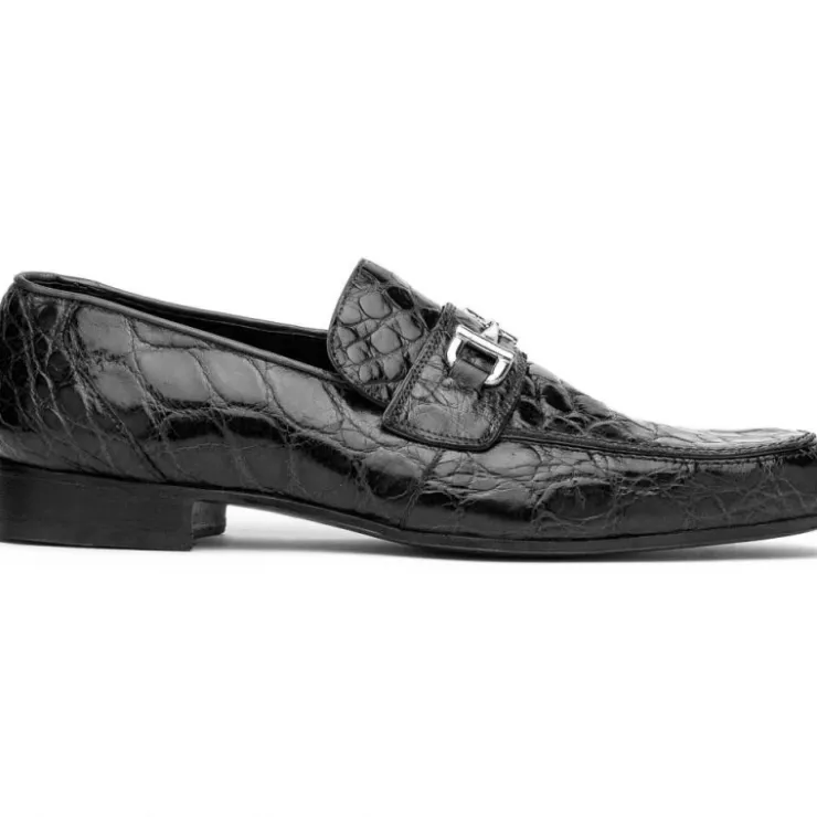 Outlet Mauri 4885 Croco Flanks Dress Shoes (Special Order) Black