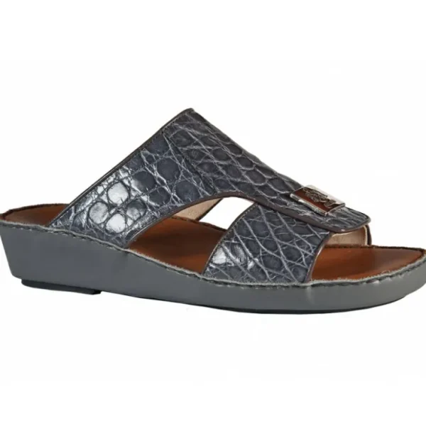 Store Mauri 1850/3 Croco Flanks Sandals Medium Grey (Special Order) MediumGrey