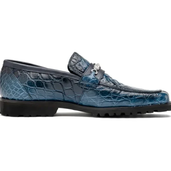 Clearance Mauri 4894/7 Debonair Alligator/ Nappa Loafers Blue Dirty/ Wonder Blue BlueDirty/WonderBlue