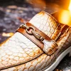 Fashion Mauri 4894/7 Debonair Alligator & Nappa Loafers White / Dirty Cognac