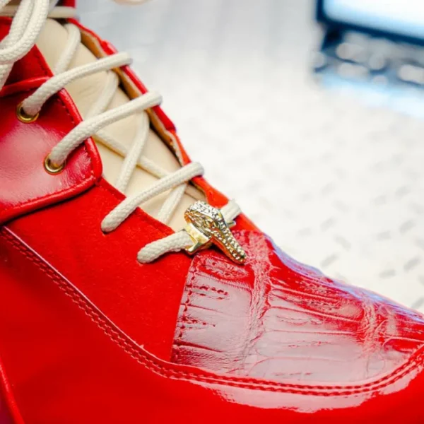 mauri__diamond_patent__ba_4.webp Store Mauri 8402 Diamond Patent / Baby Croc / Suede / Nappa Sneaker Cream / Dirty Red