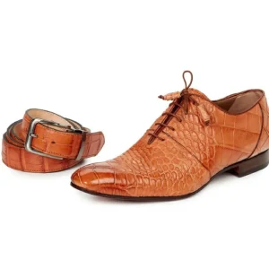 Cheap Mauri 1078 Echo Alligator Oxfords (SPECIAL ORDER) Cognac