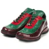 Store Mauri 8569 Eclectic Ostrich Leg Sneakers Red / Green (Special Order) Red/Green