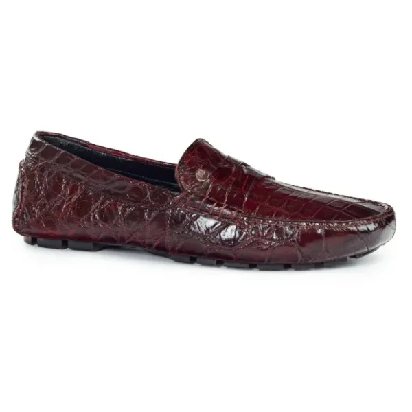 Best Sale Mauri 3128 Ercole Alligator Driving Loafers (SPECIAL ORDER) Ruby