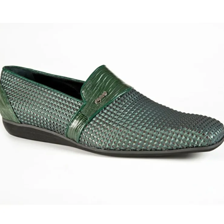 Best Mauri 2191/1 Fabric Perforated / Tejus Casual Dress Shoes Lafayette Green / Forest Green (Special Order)