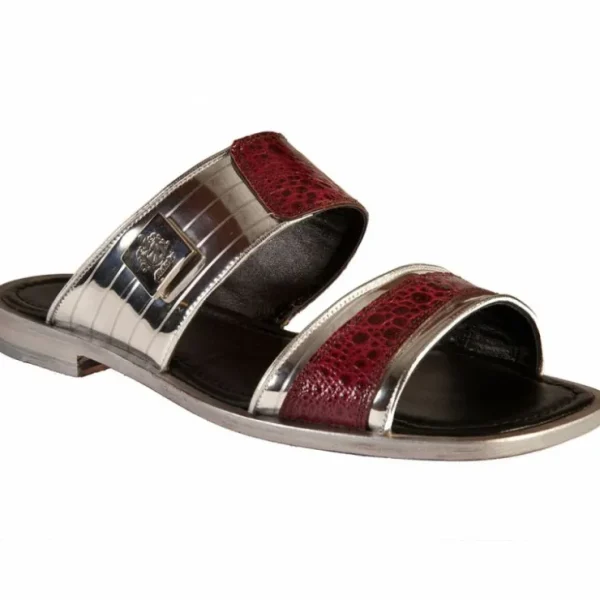 Flash Sale Mauri 5135 Fabric Sandals Silver / Red (Special Order)