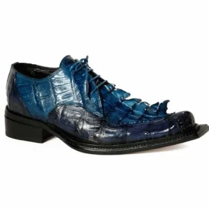 Discount Mauri 44209 Giotto Crocodile & Hornback Shoes Wonder Blue / Caribbean Blue (Special Order) WonderBlue/CarribeanBlue