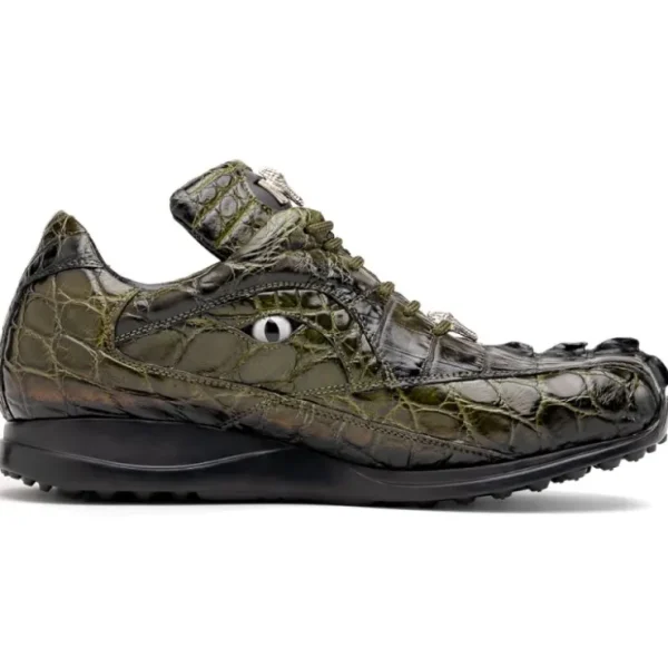 Best Mauri 8596/3 Hazard Hornback/ Alligator Sneakers Money Green/ Dirty Black MoneyGreen/DirtyBlack