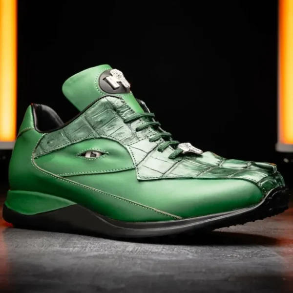 Best Mauri 8596/4 Hornback / Nappa Sneakers Hunter Green (Special Order) HunterGreen