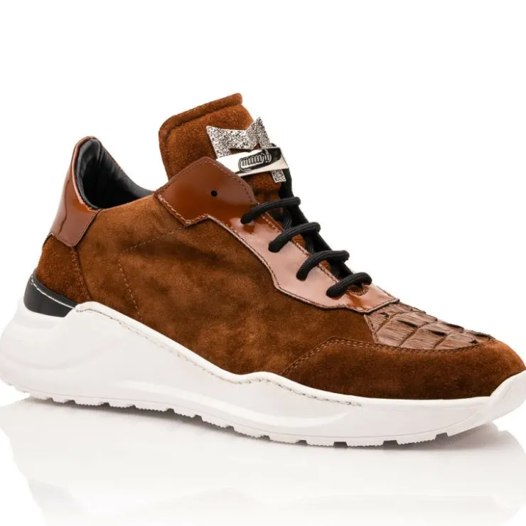 Hot Mauri 8492 Hornback / Suede / Patent Sneakers Camel