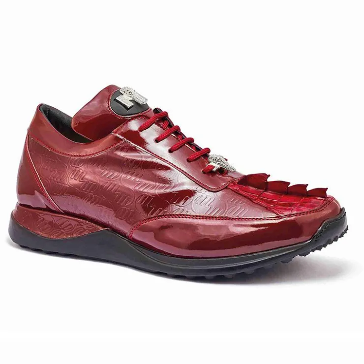 Best Mauri 8514 Hornback Tail / Embossed Patent Sneakers Ruby Red RubyRed