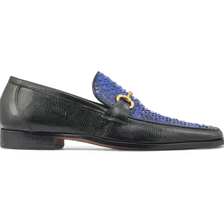 Online Mauri 4800/2 Iguana & Python Loafers Black / Royal Blue