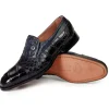 Hot Mauri 1036 Insigna Cap Toe Alligator Loafers Black / Charcoal Gray (Special Order) Black/CharcoalGray