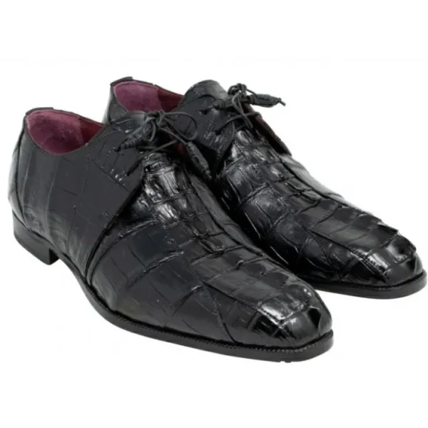 Fashion Mauri 3044 Jurassic Hornback & Crocodile Shoes (Special Order) Black