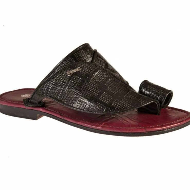 Outlet Mauri 1622/3 Karung Embossed Sandals (Special Order) Black