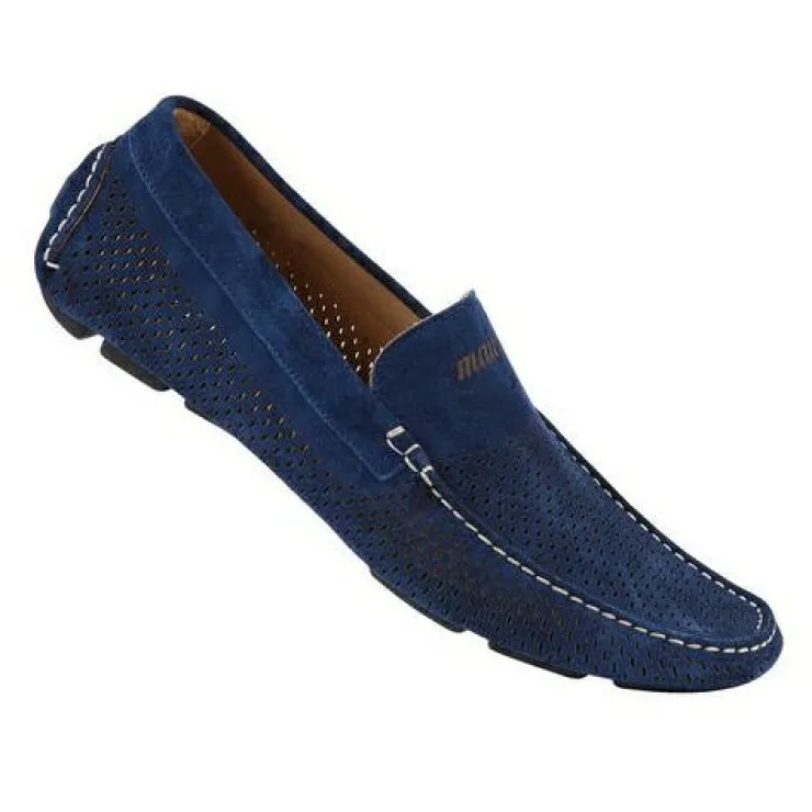 Clearance Mauri 9225 Mediterraneo Suede Driving Shoes (Special Order) Bluette