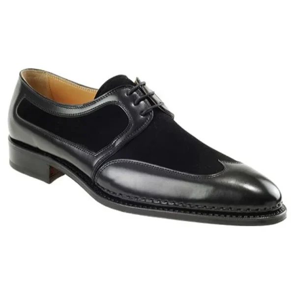 Discount Mauri 3001 Nappa & Suede Wing Tip Shoes (Special Order) Black