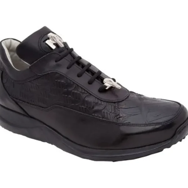 Store Mauri 8900 Nappa &amp; Croco Sneakers (Special Order) Black