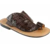 Outlet Mauri 5087 Ostrich / Baby Crocodile Sandals Nicotina / Sport Rust (Special Order)