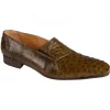 Clearance Mauri 3088 Ostrich / Baby Croc Loafers (Special Order) Oliva