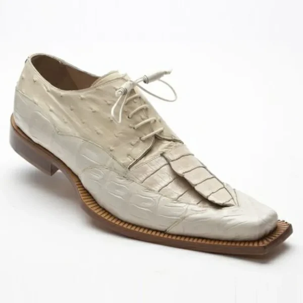 Best Sale Mauri 44272 Ostrich / Crocodile / Hornback Shoes (Special Order) Cream