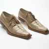 Hot Mauri 44272 Ostrich / Crocodile / Hornback Shoes (Special Order) Champange