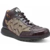 Clearance Mauri 8741-2 Ostrich & Hornback Sneakers (Special Order) Brown