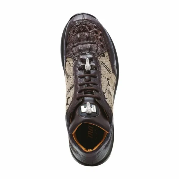 Clearance Mauri 8741-2 Ostrich & Hornback Sneakers (Special Order) Brown