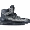 Outlet Mauri 8484 Ostrich Leg / Fabric High-top Black / Grey