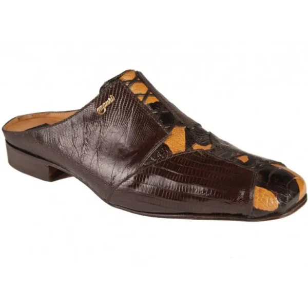 New Mauri 3202 Ostrich Leg / Tejus Slip-on Maculated Testa Di Moro / Cognac (Special Order)