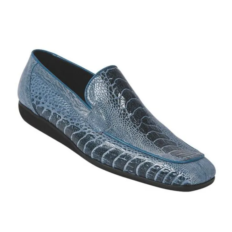 Clearance Mauri 9211 Ostrich Loafers (Special Order) Blue